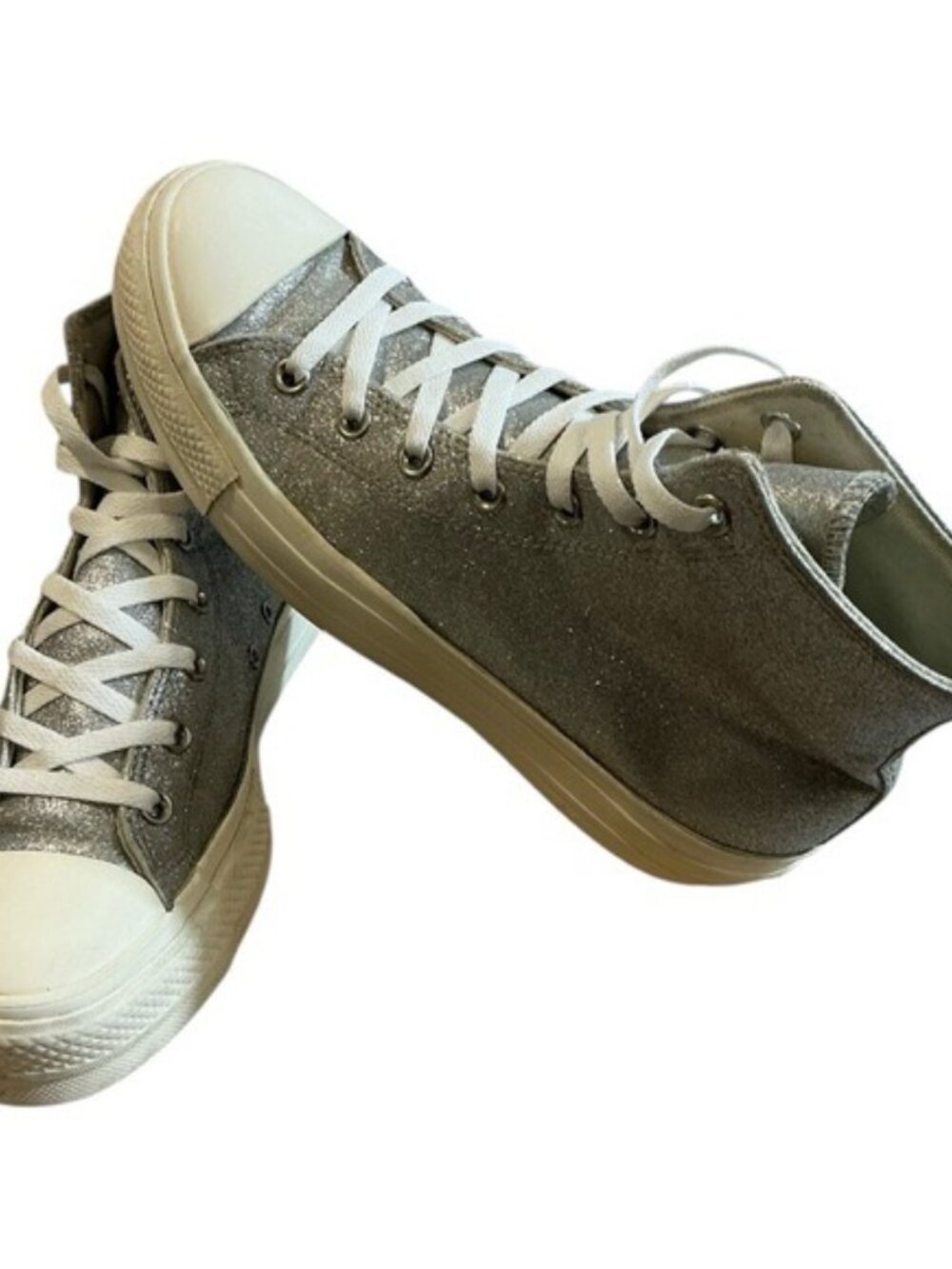 Converse Chuck Taylor All Star Glitter High Tops Platform Women’s Sneaker Size 9 - Picture 6 of 9